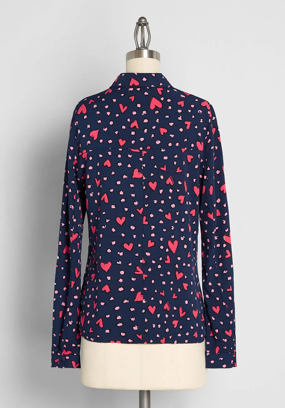 Must Be Love Tie-Neck Top sold by Modcloth product image thumbnail 2
