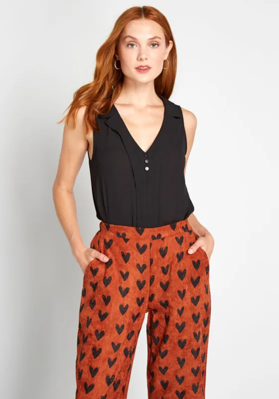 Unrivaled Enjoyment Sleeveless Top sold by Modcloth