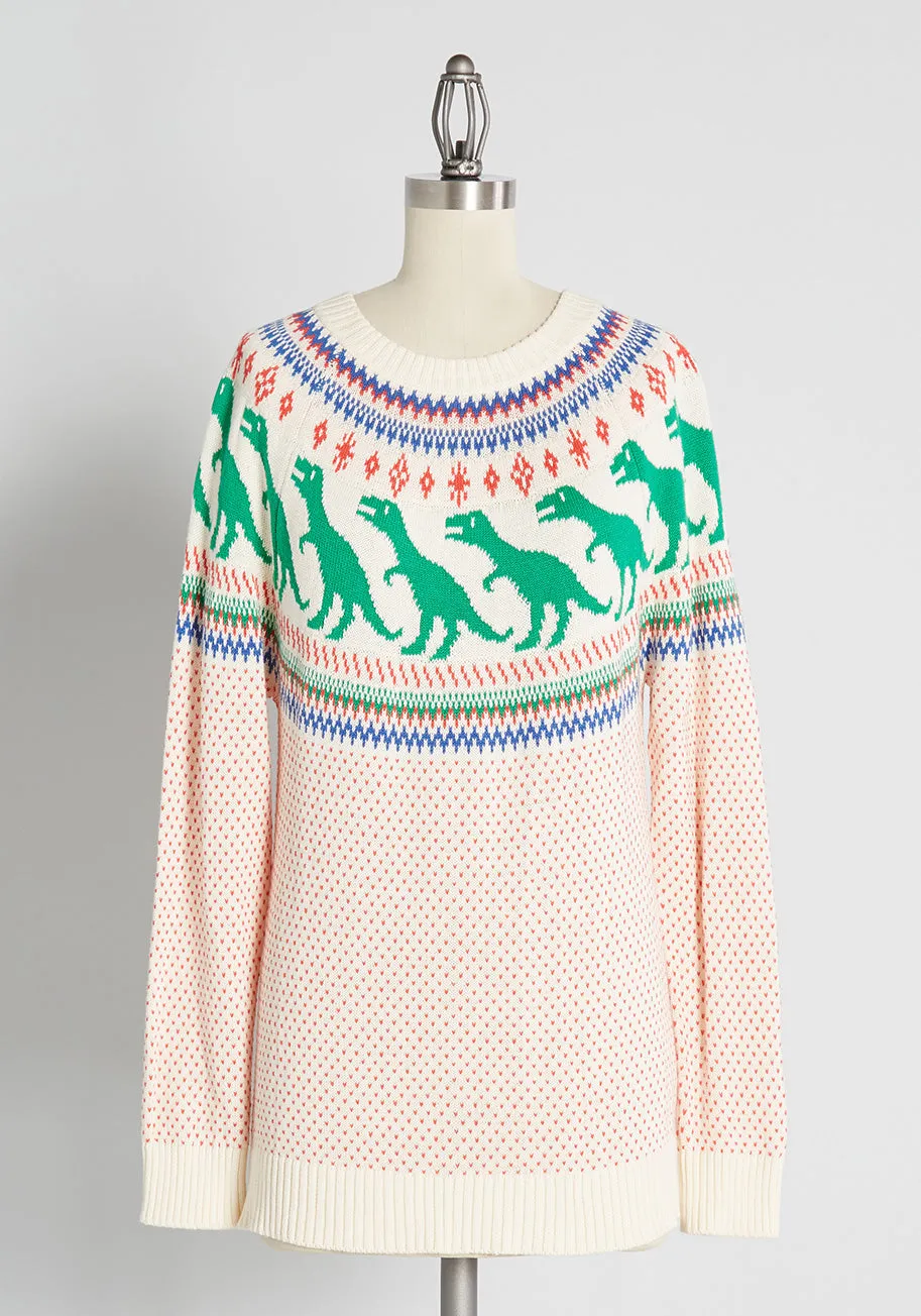Rawr Ambition Fair Isle Sweater sold by Modcloth