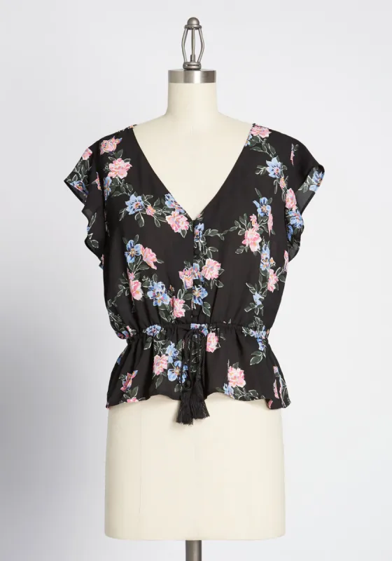 Top to Blossom Sheer Blouse sold by Modcloth