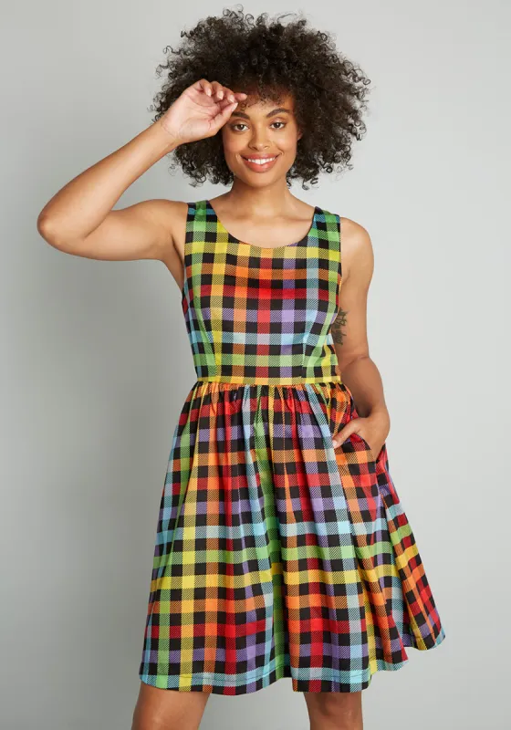 Optimistic Effect Sleeveless Dress sold by Modcloth