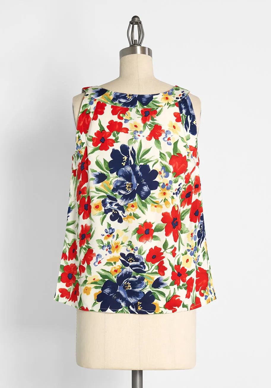Blooming In the Breeze Sleeveless Top sold by Modcloth product image thumbnail 2
