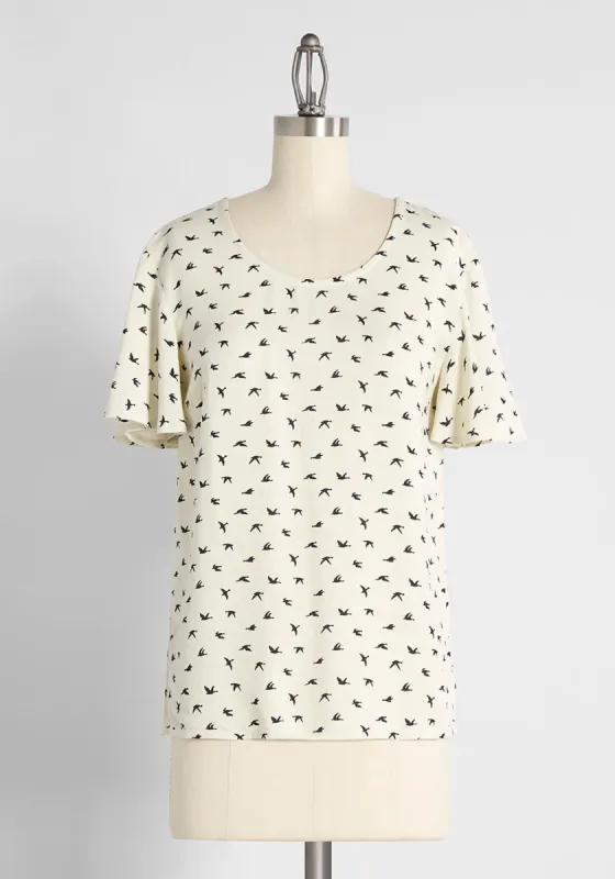 Just Wing It Top sold by Modcloth