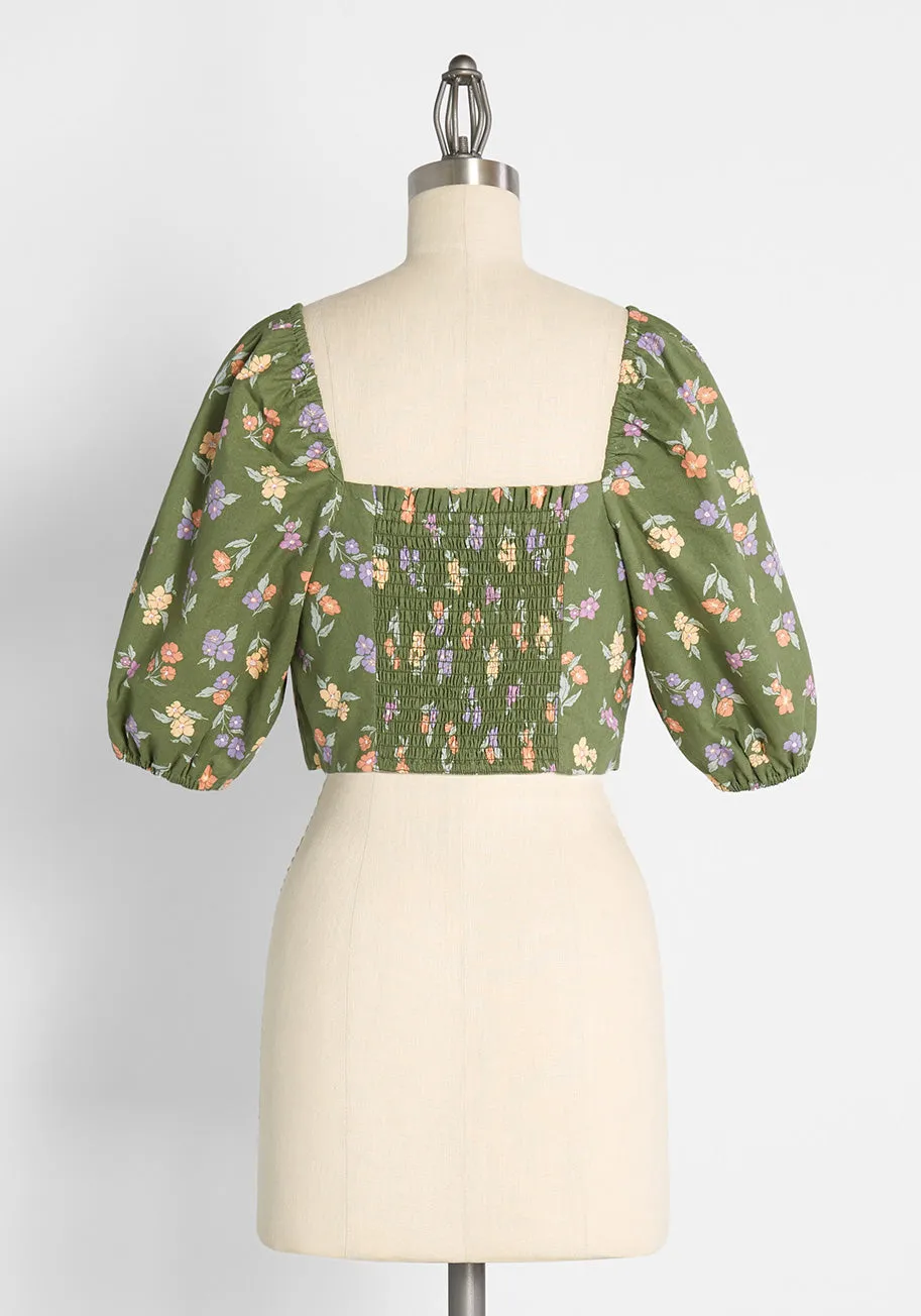 Playful Passage of Time Cropped Top sold by Modcloth product image thumbnail 2