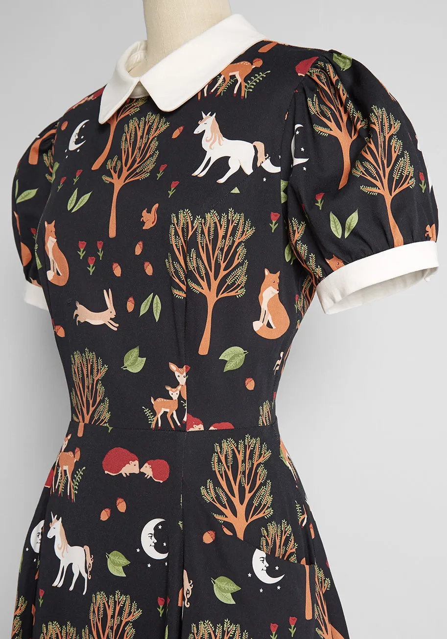 ModCloth x Collectif Enchanted By Fall Swing Dress sold by Modcloth product image thumbnail 3