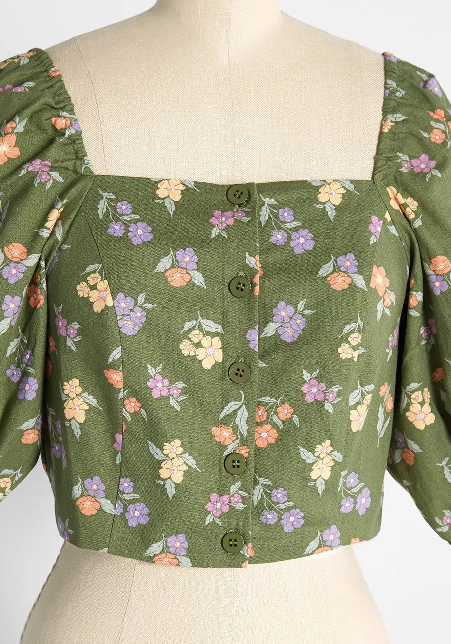 Playful Passage of Time Cropped Top sold by Modcloth product image thumbnail 3