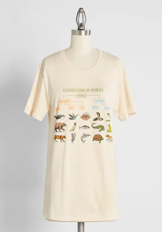 Animal Classy-fication Graphic Tee made by Modcloth