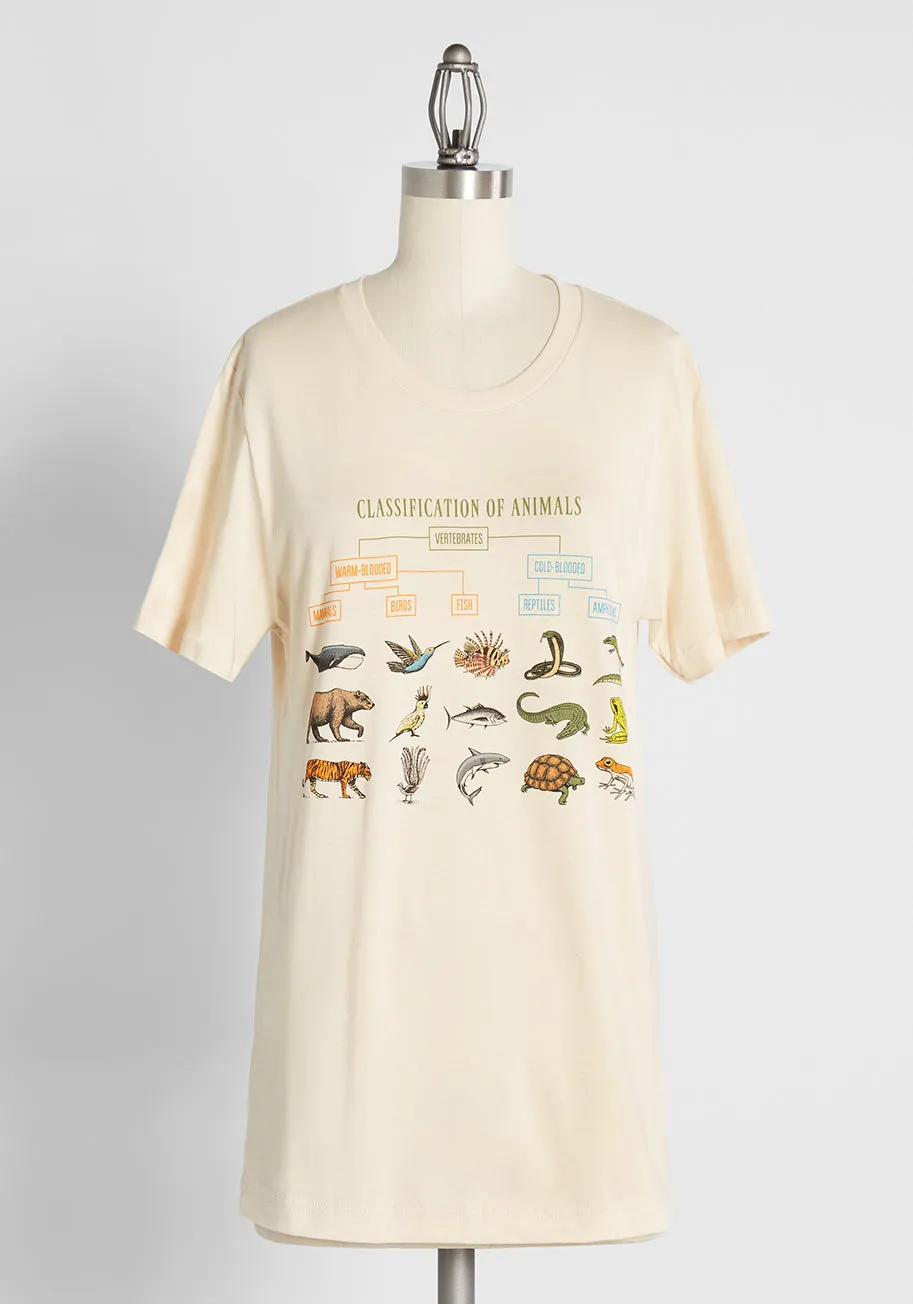 Animal Classy-fication Graphic Tee sold by Modcloth