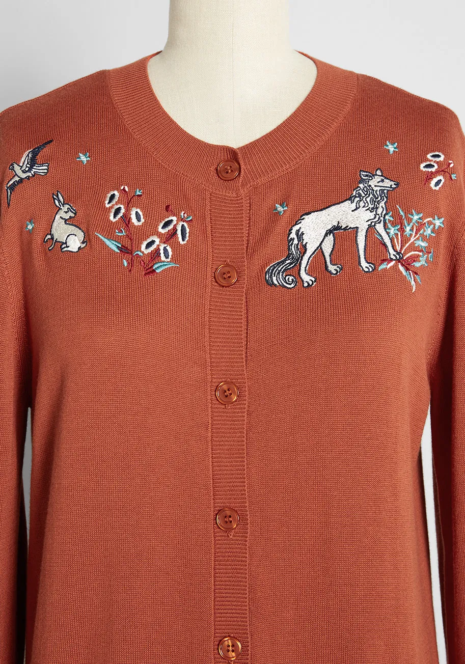 Terrestrial Dreamscape Embroidered Cardigan sold by Modcloth product image thumbnail 3