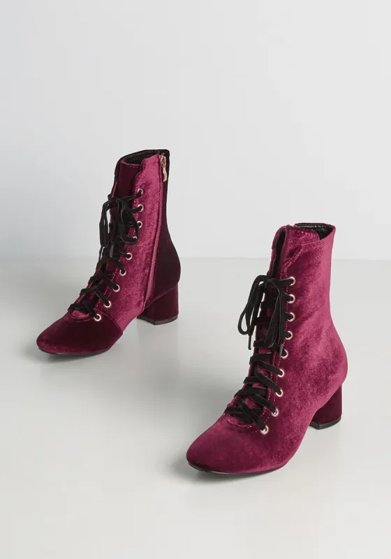 Luxe to the Touch Lace-Up Boot sold by Modcloth
