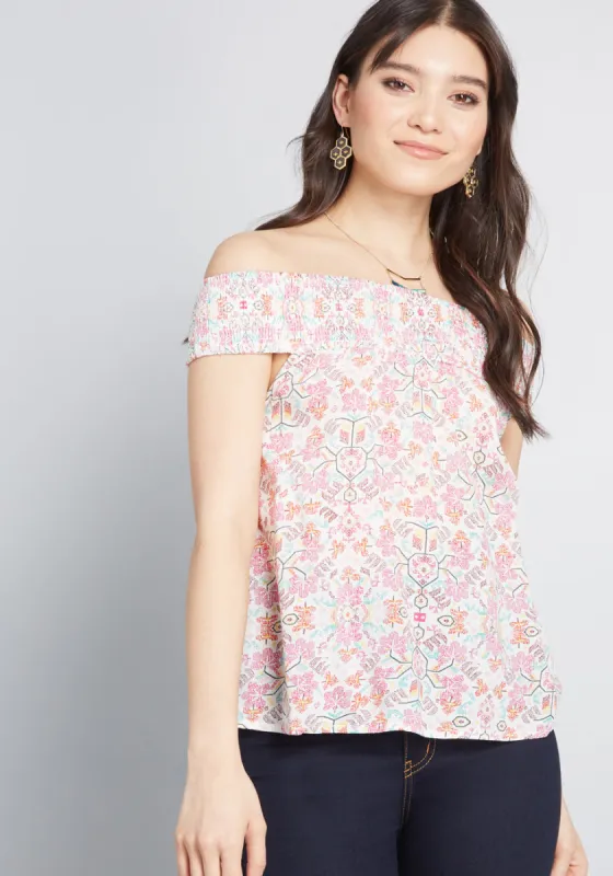 Lovely as Can Be Off-Shoulder Top sold by Modcloth