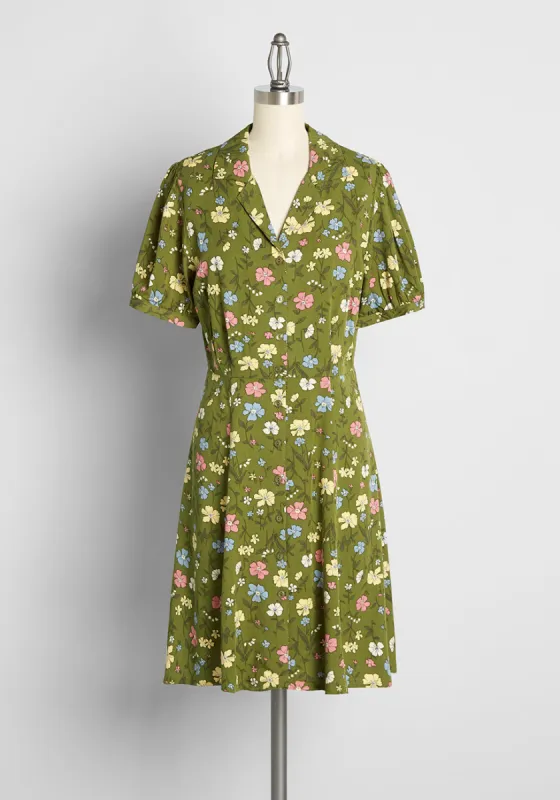 Wildflower Power Shirt Dress sold by Modcloth