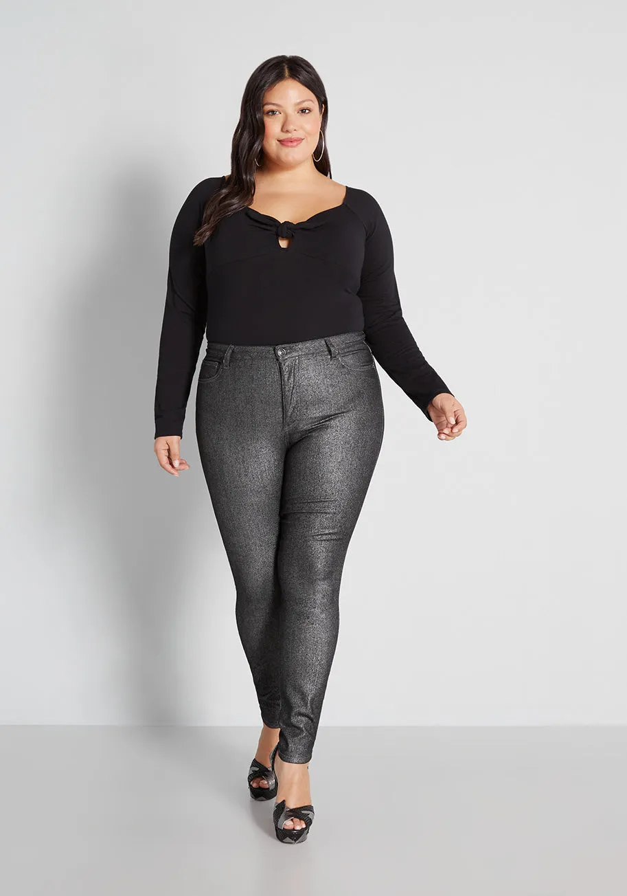 I Could Bow On Tie-Front Long Sleeve Bodysuit sold by Modcloth product image thumbnail 3