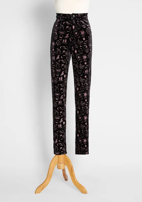 Mystical Maven Velvet Skinny Pants made by Collectif