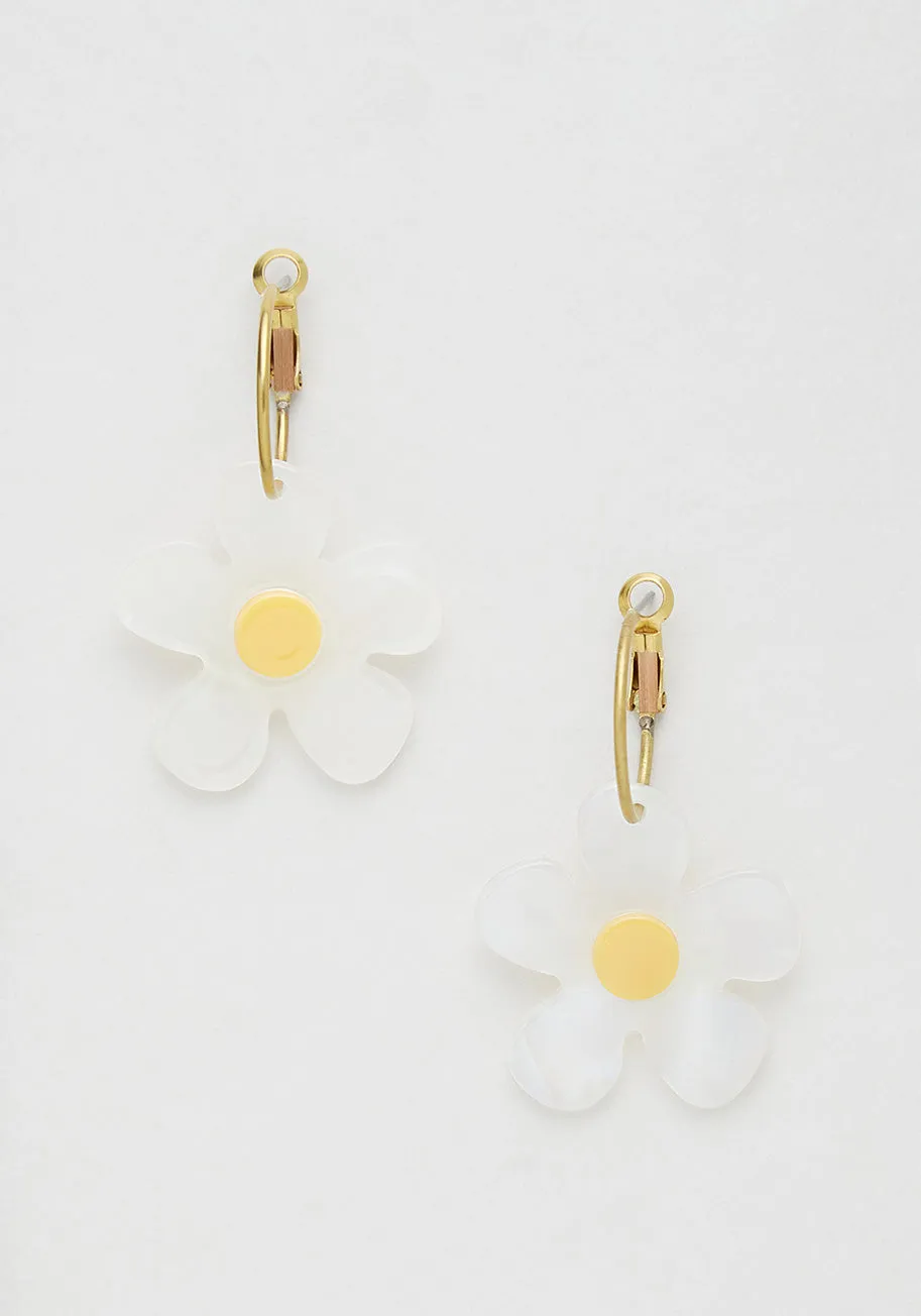 Hazy Daisy Dangle Earrings sold by Modcloth