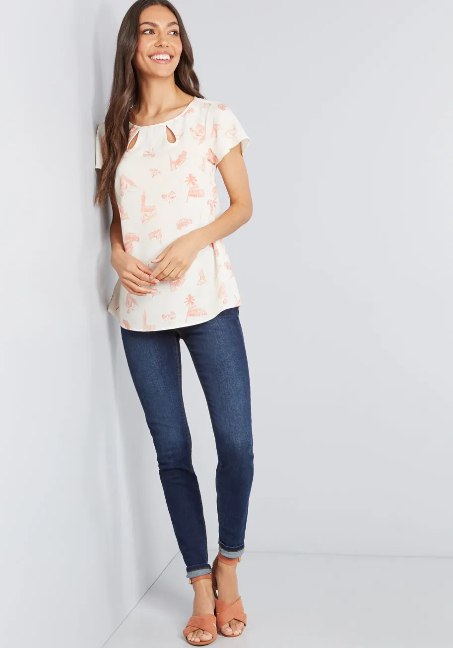 Boardroom Brunch Keyhole Top sold by Modcloth product image thumbnail 3