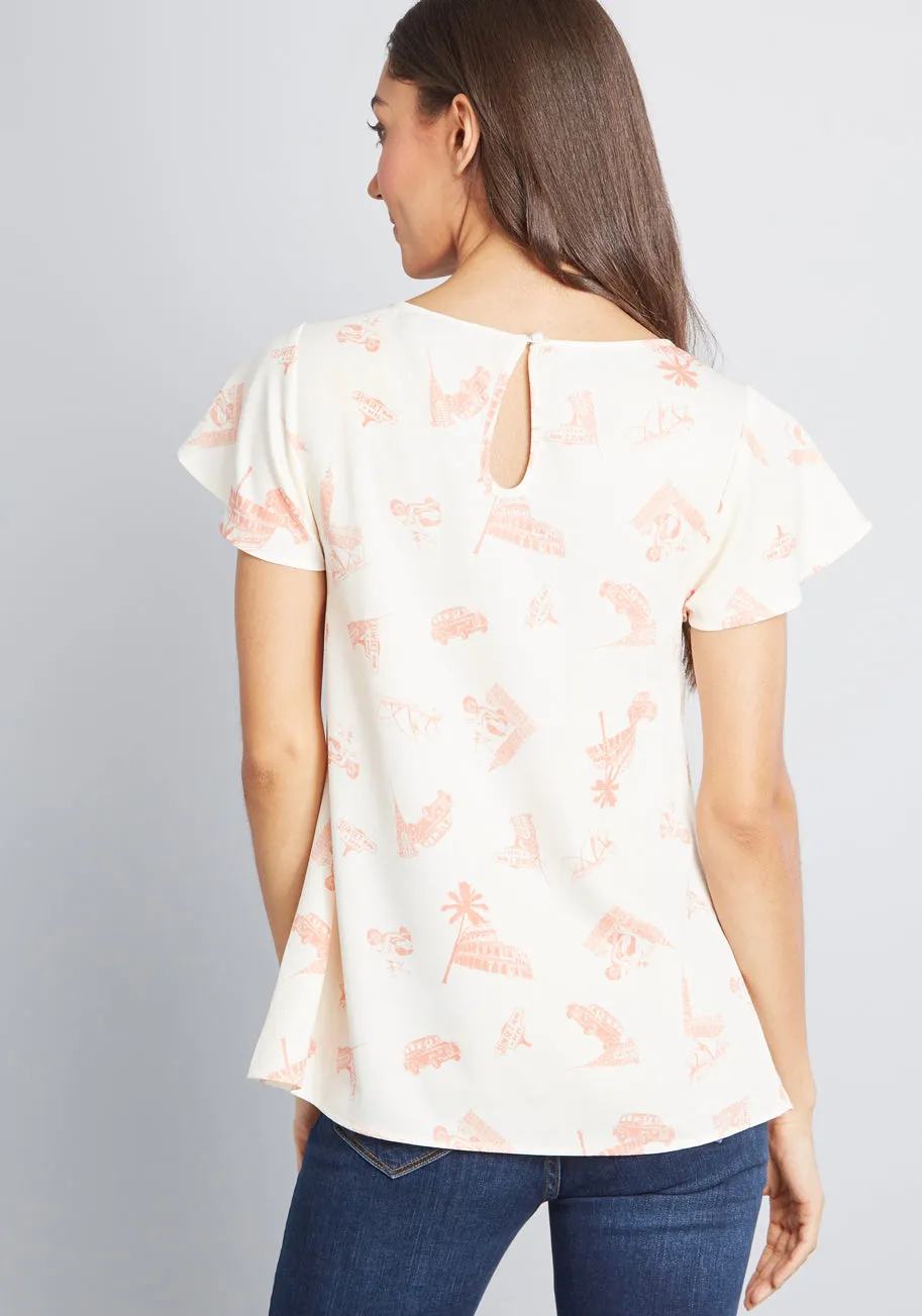 Boardroom Brunch Keyhole Top sold by Modcloth product image thumbnail 2