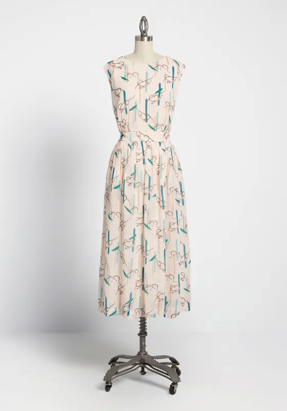 Monkey Around Town Fit-and-Flare Dress sold by Modcloth