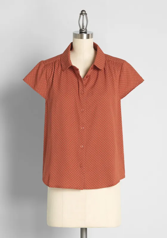 Perfectly On-Point Button-Up Blouse sold by Modcloth