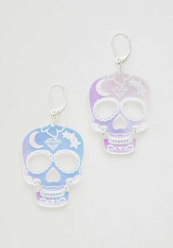 Stunning Sugar Skull Dangle Earrings sold by Modcloth