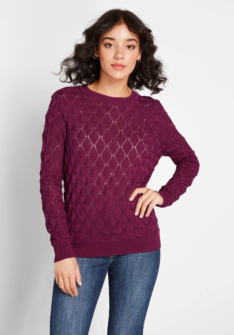 Looking Lively Textured Sweater sold by Modcloth
