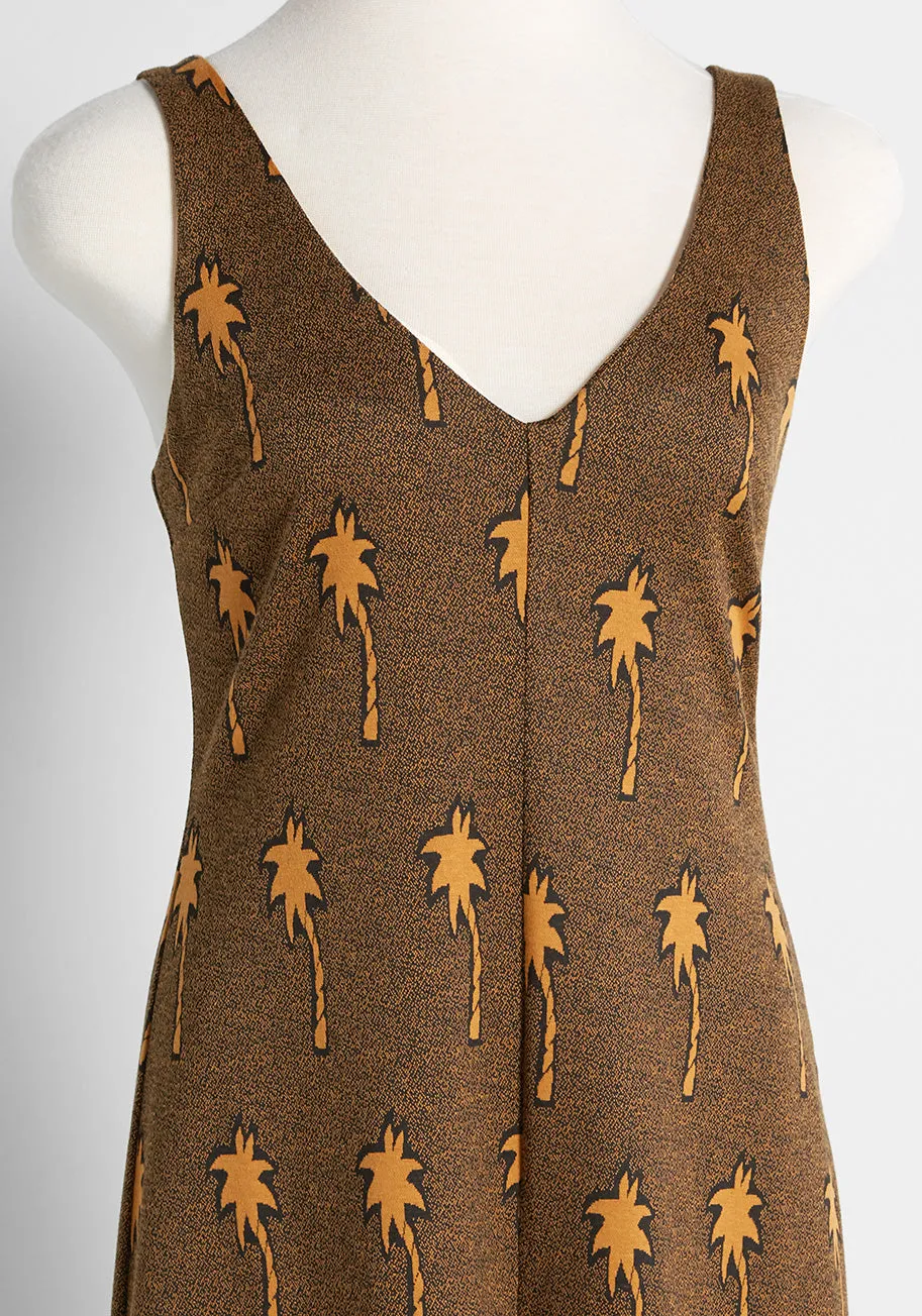 A Breeze In Palm Trees Knit Wide-Leg Jumpsuit sold by Modcloth product image thumbnail 3