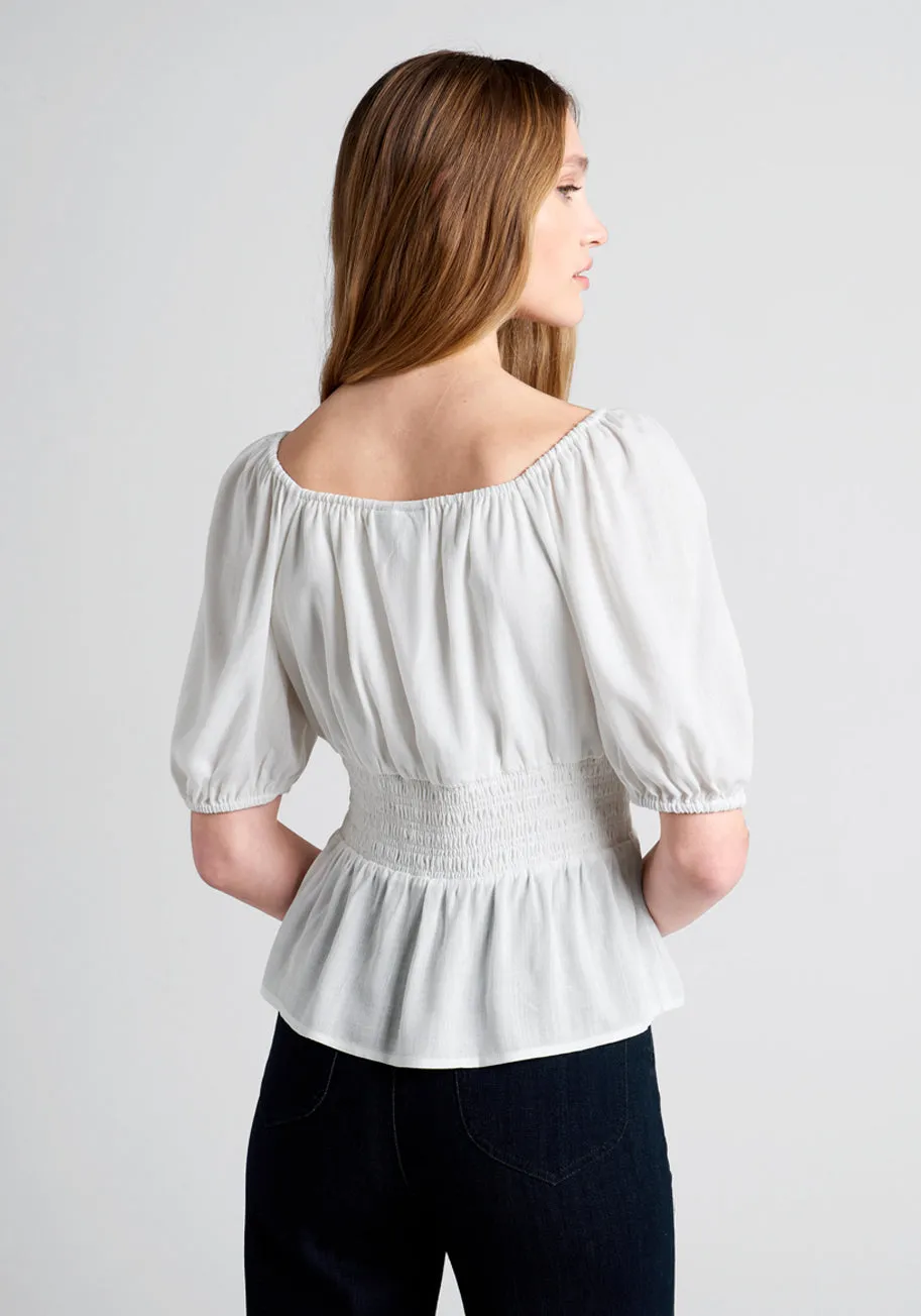 Seaside Picnic Peplum Top sold by Modcloth product image thumbnail 2