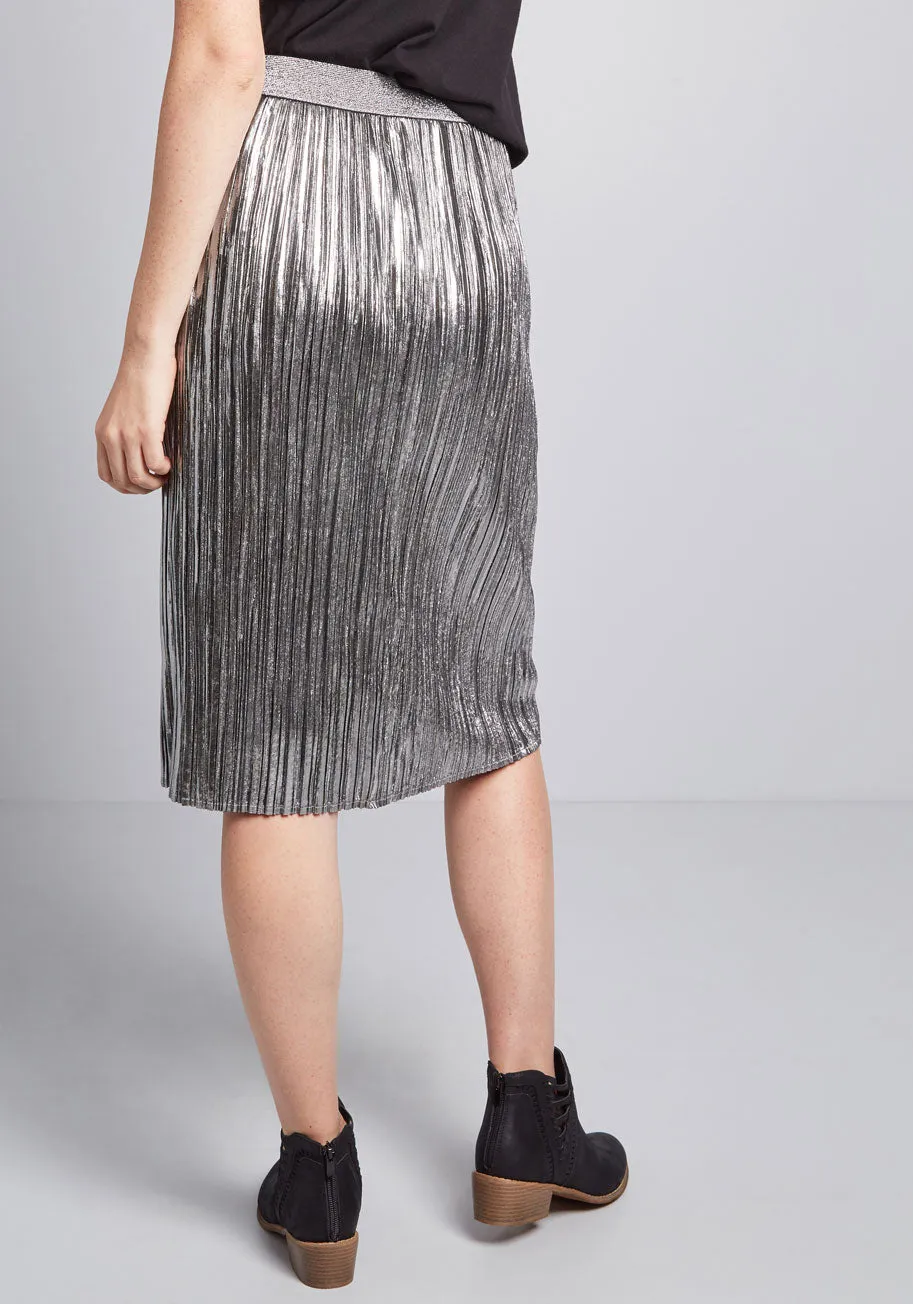 Fold Accountable Pleated Midi Skirt sold by Modcloth product image thumbnail 2