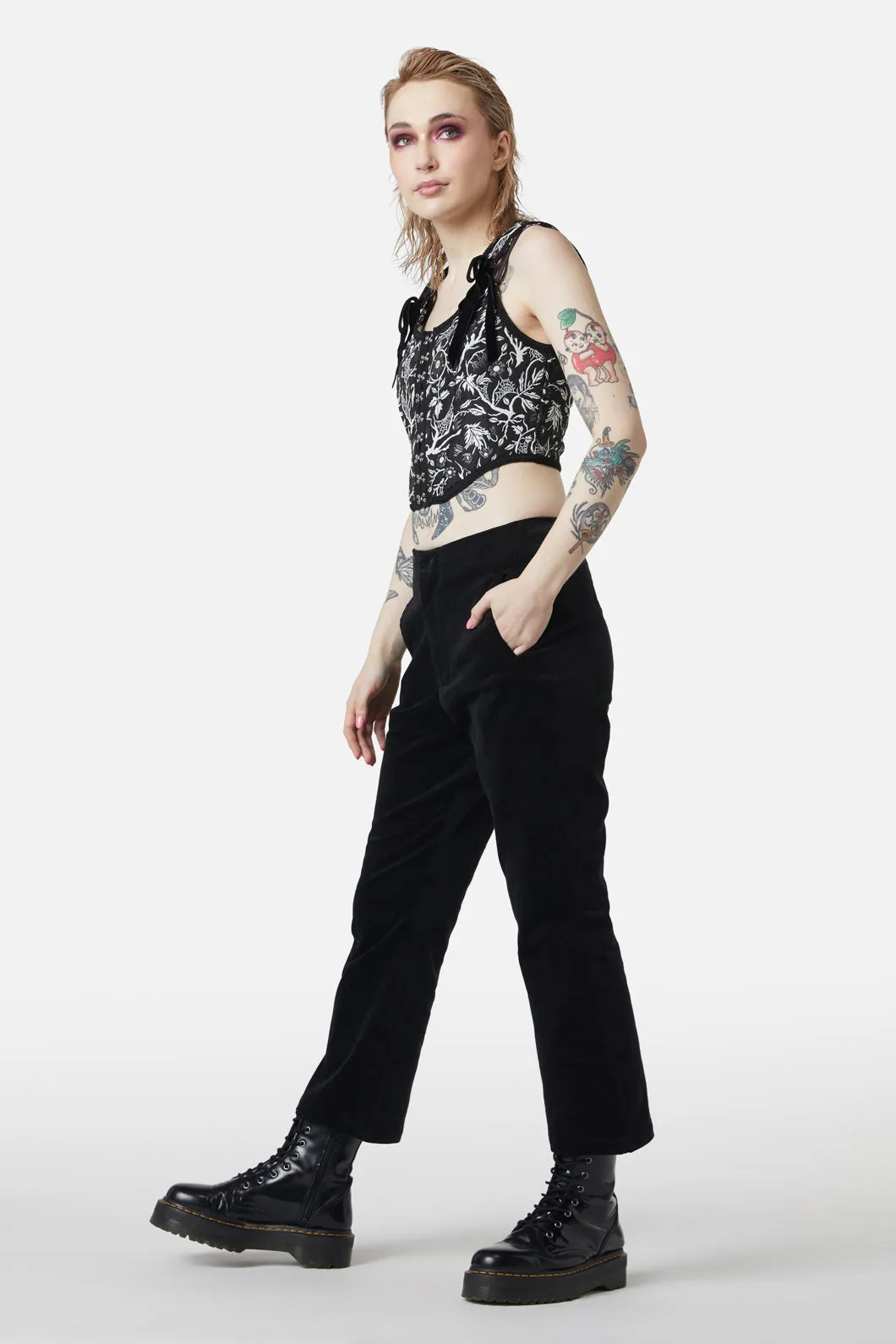 At The Alter Velvet Kick Flares sold by Modcloth product image thumbnail 3