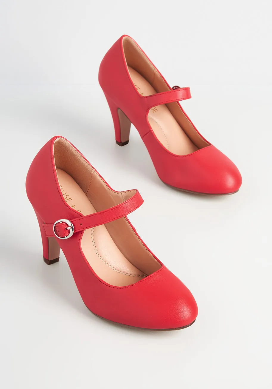 Kickin' Up Feels Mary Jane Heel sold by Modcloth