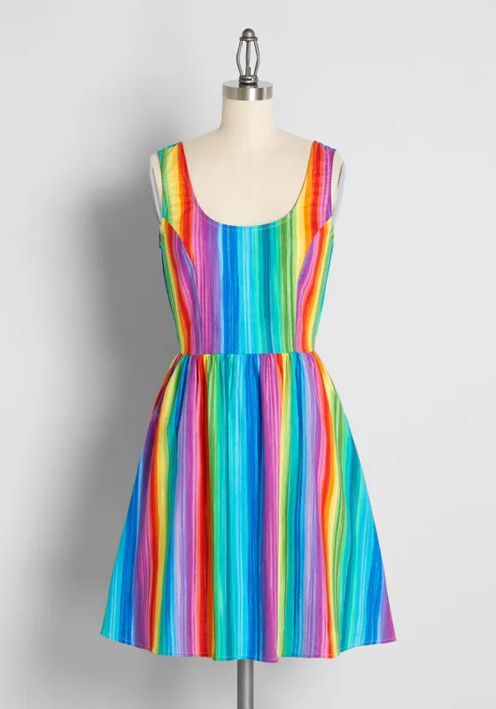 On Every Spectrum Fit and Flare Dress sold by Modcloth