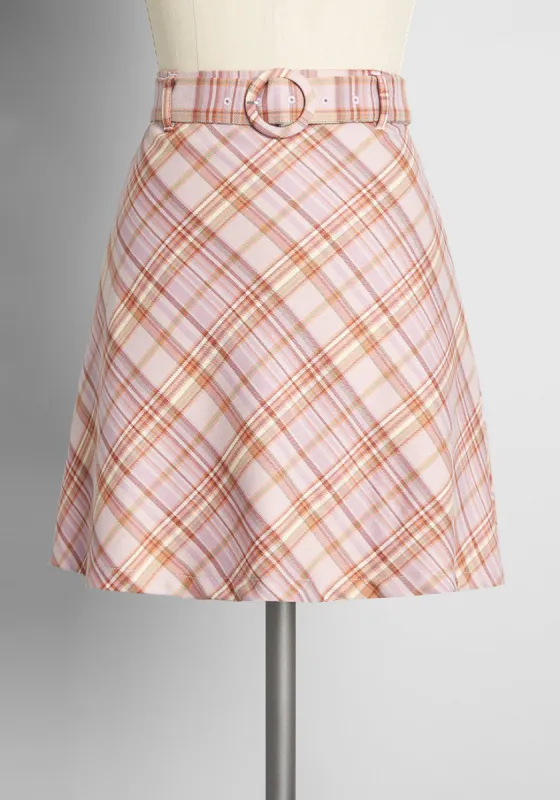 So Plaid For Spring Skirt sold by Modcloth
