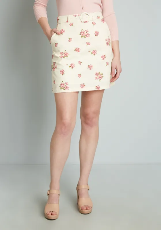 Let's Go Antiquing A-Line Skirt sold by Modcloth