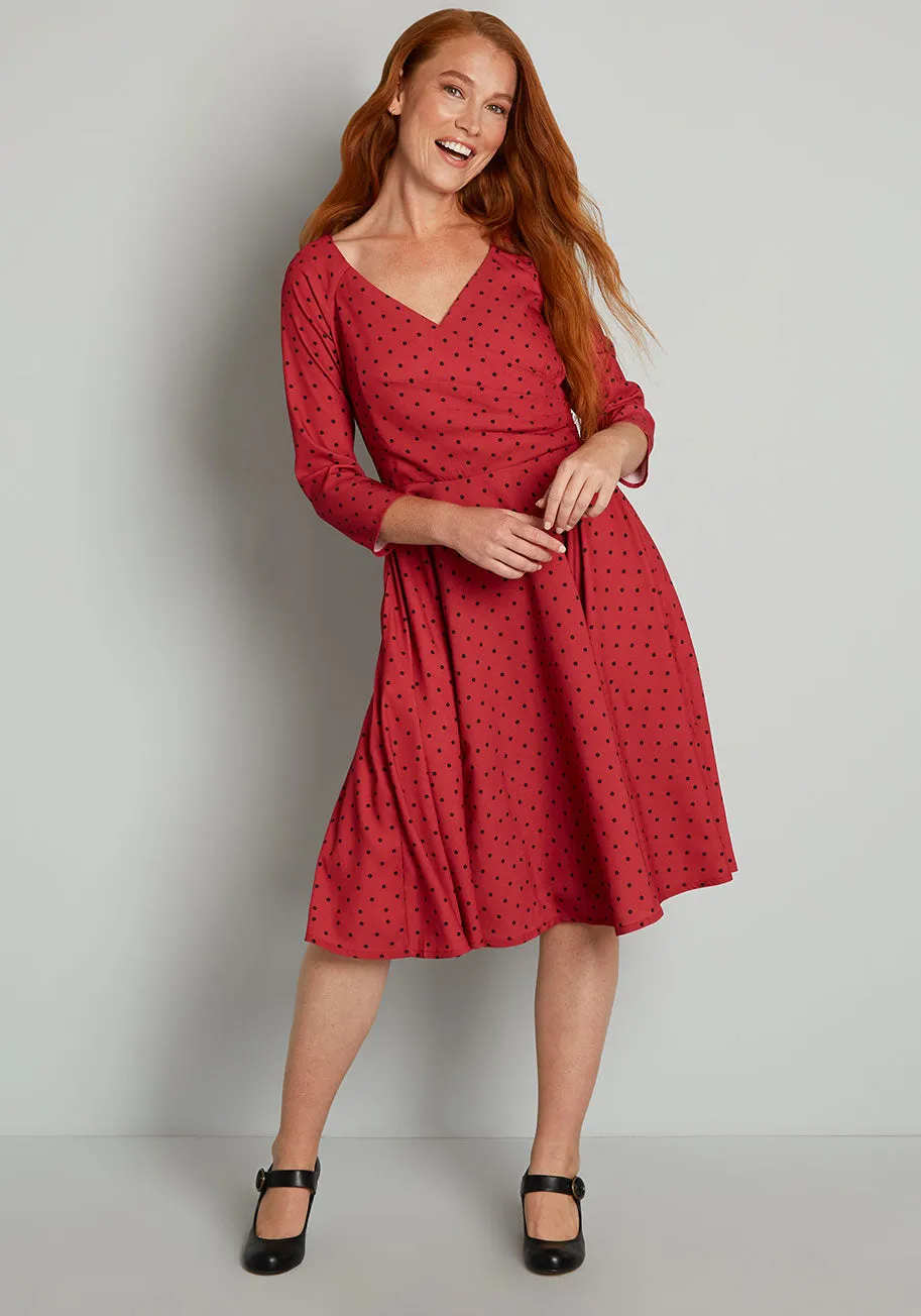 Smoking Hot In Polka Dot Swing Dress sold by Modcloth product image thumbnail 3