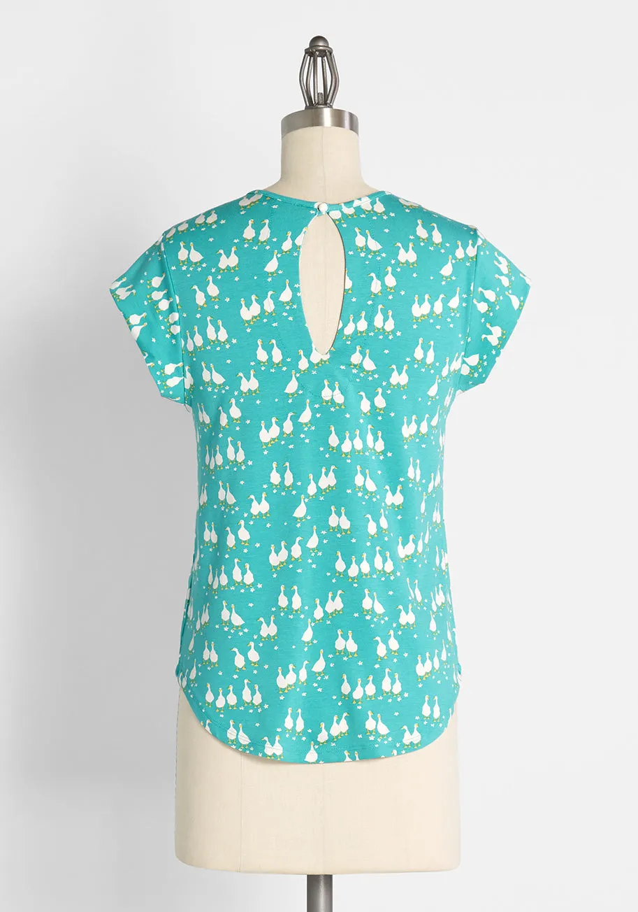 Geese, Love, and Happiness Top sold by Modcloth product image thumbnail 2