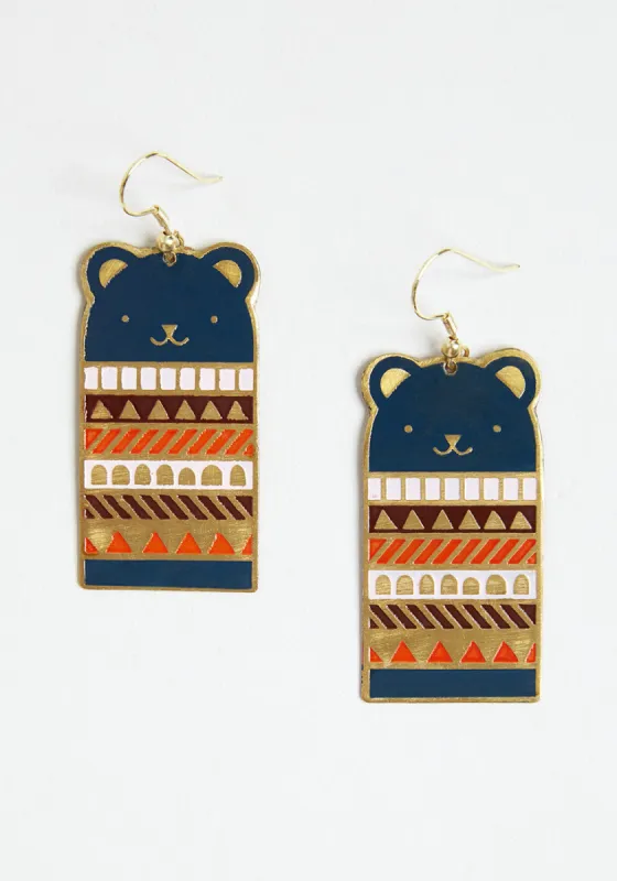 Bundled Up Bears Dangle Earrings sold by Modcloth