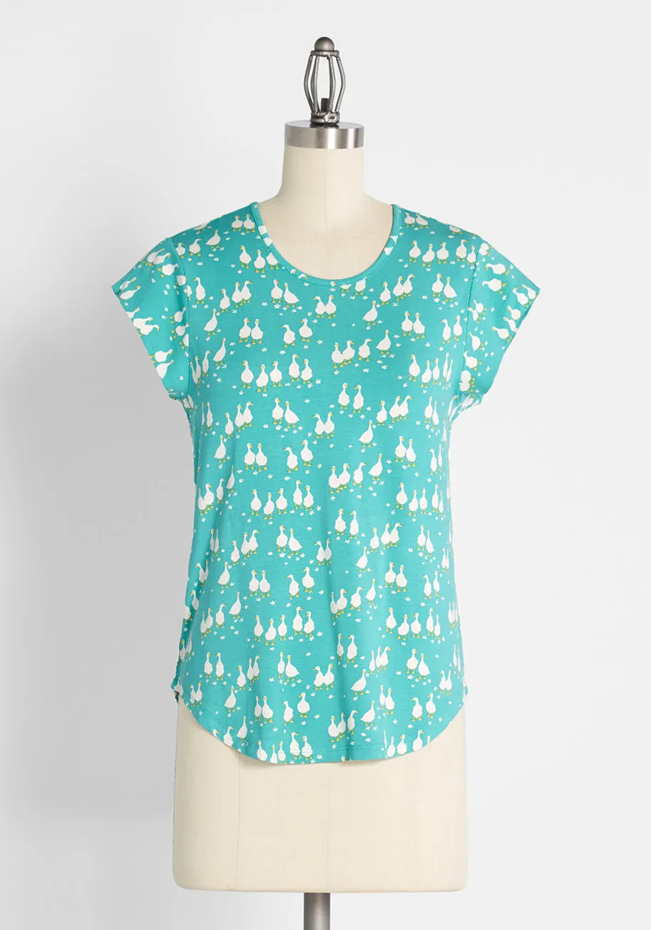 Geese, Love, and Happiness Top sold by Modcloth