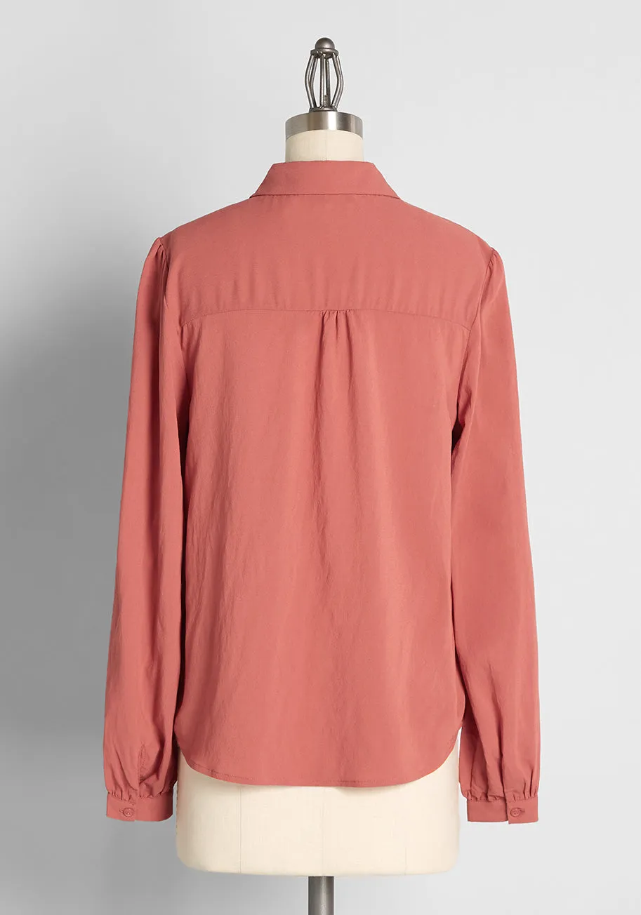 Progress and Poise Tie-Neck Blouse sold by Modcloth product image thumbnail 2