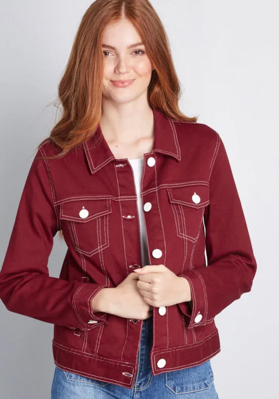Covered With Color Denim Jacket sold by Modcloth