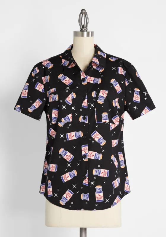 Pass the Unicorn Tears Button-Up Blouse sold by Modcloth