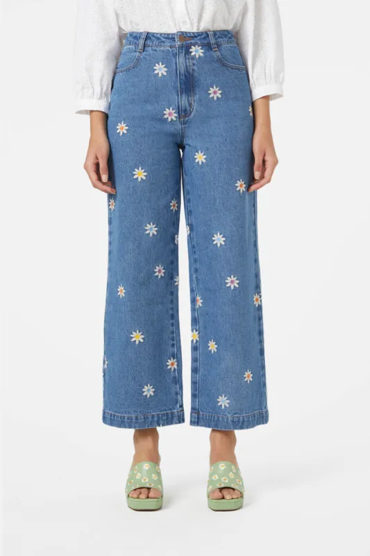 Margo Daisy Embroidered Jean sold by Modcloth