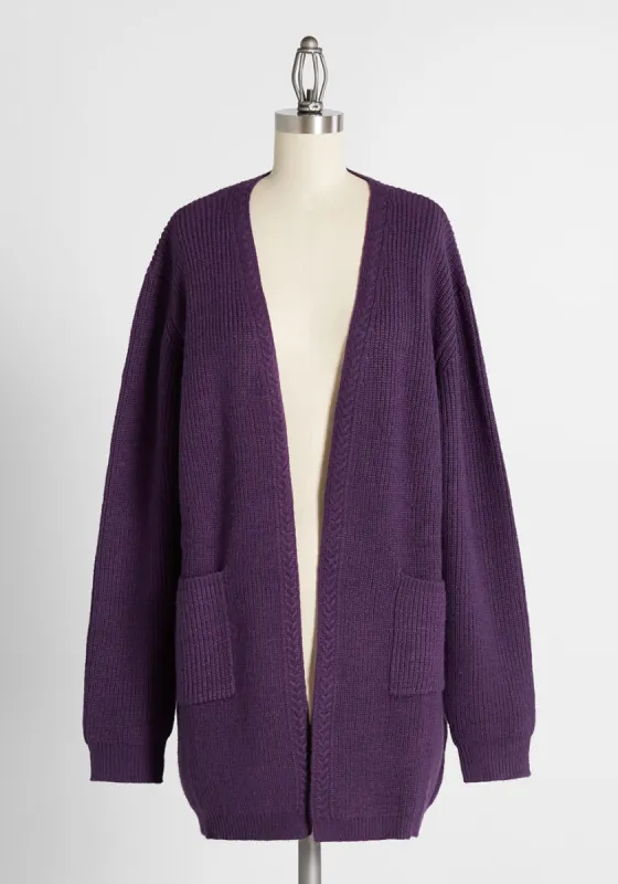 This Must Be Knit Open-Front Cardigan sold by Modcloth