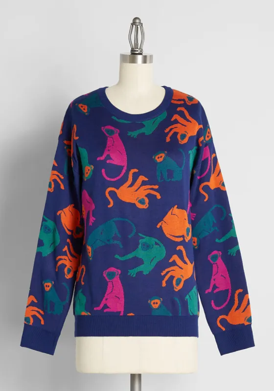 You Cheeky Monkey Sweater sold by Modcloth
