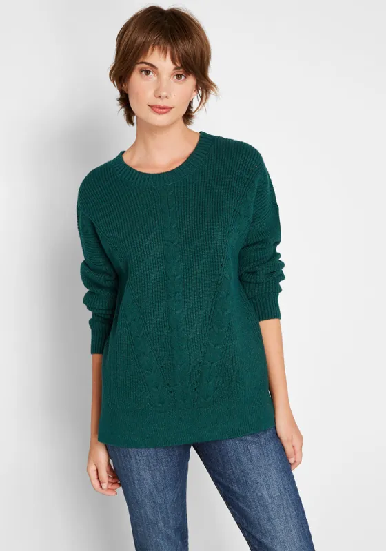 Count on It Cable Knit Sweater sold by Modcloth