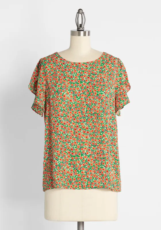A Flutter of Florals Top made by Modcloth