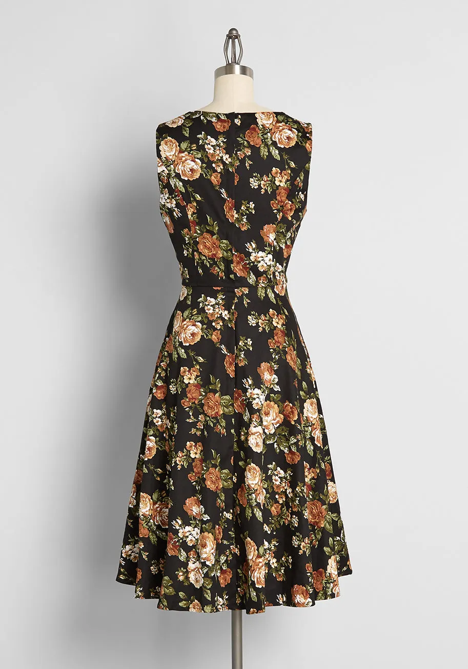 Rendezvous in the Rose Garden Fit and Flare Dress sold by Modcloth product image thumbnail 2