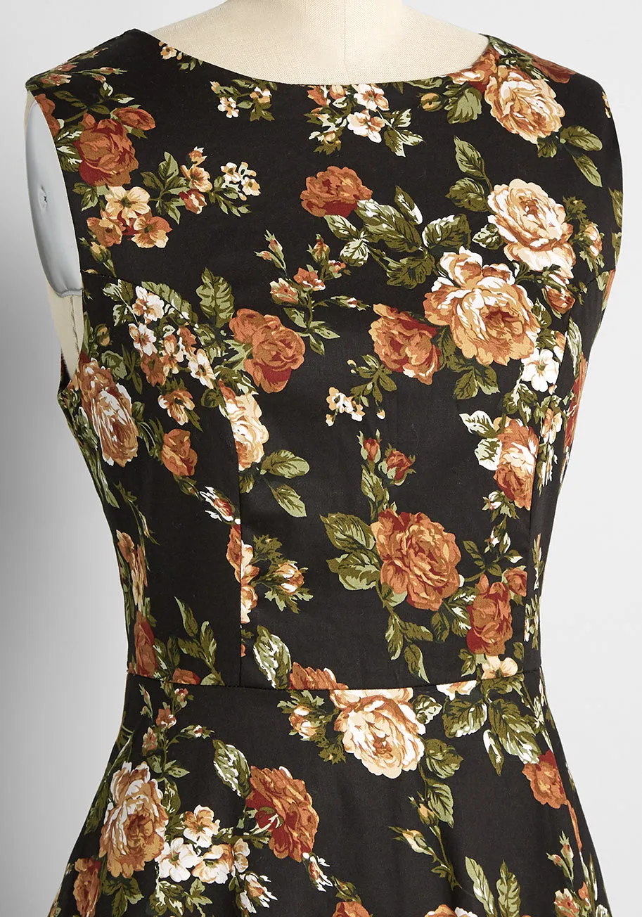 Rendezvous in the Rose Garden Fit and Flare Dress sold by Modcloth product image thumbnail 3