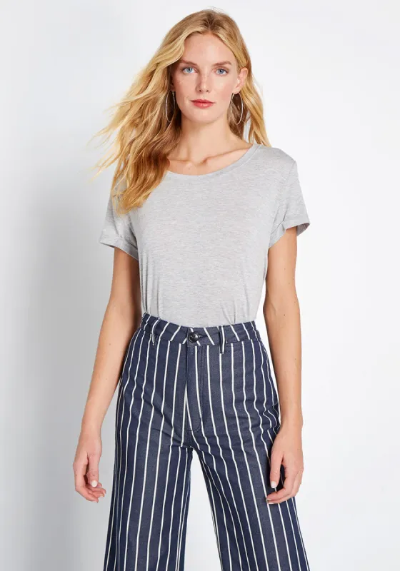 Simplicity on a Saturday Tunic in Heather Grey sold by Modcloth