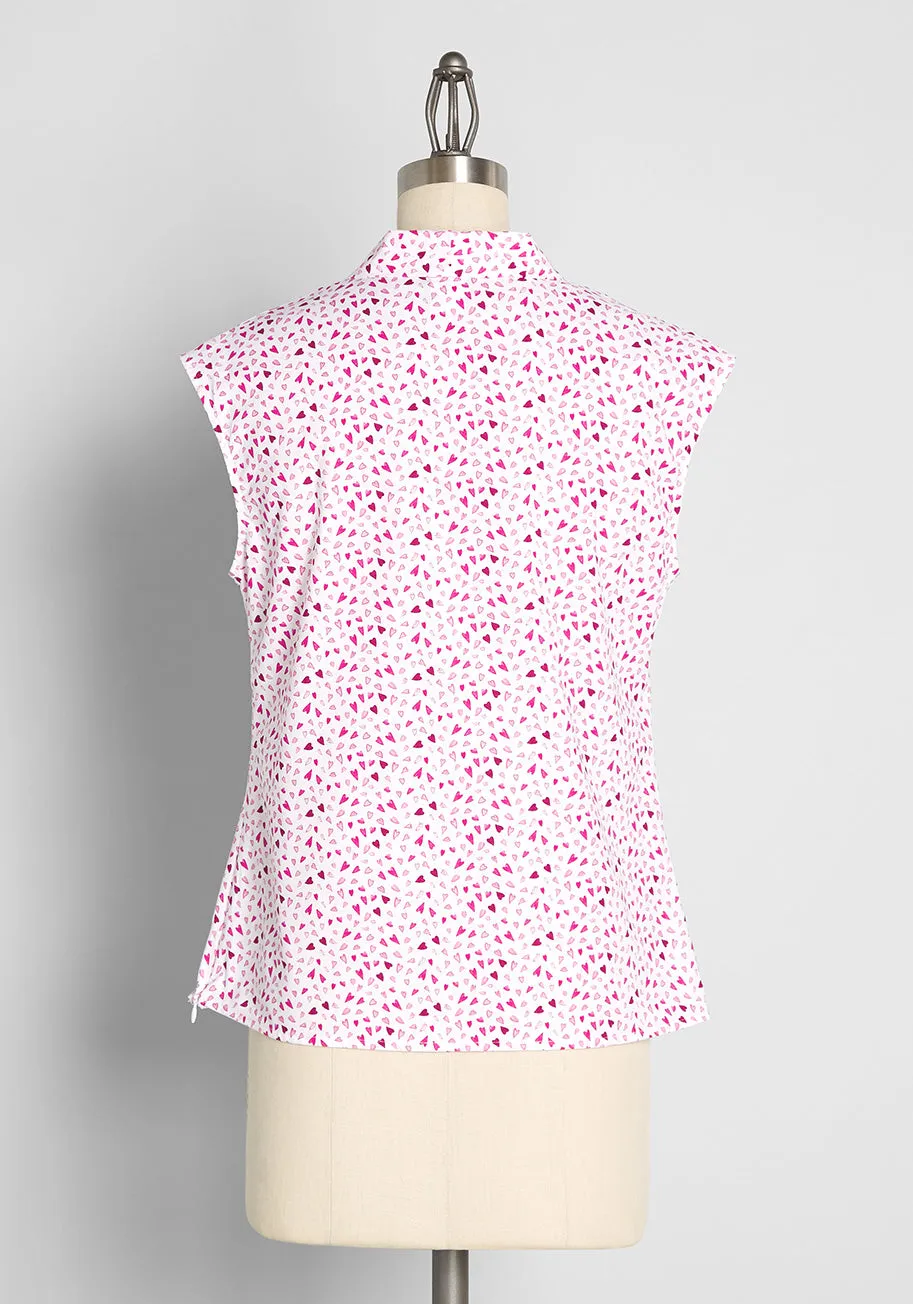 So Full of Heart Tie-Neck Top sold by Modcloth product image thumbnail 2