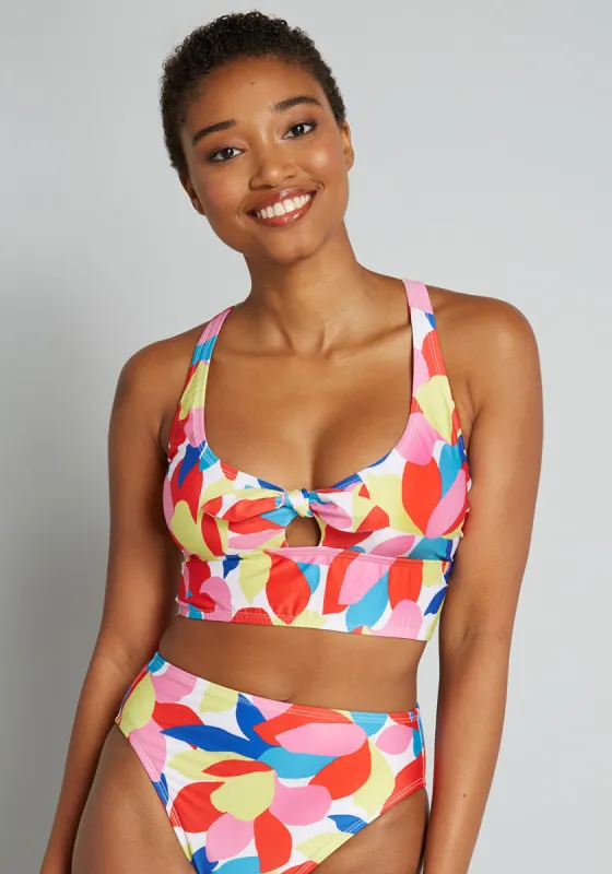 The Annika Crop Bikini Top sold by Modcloth